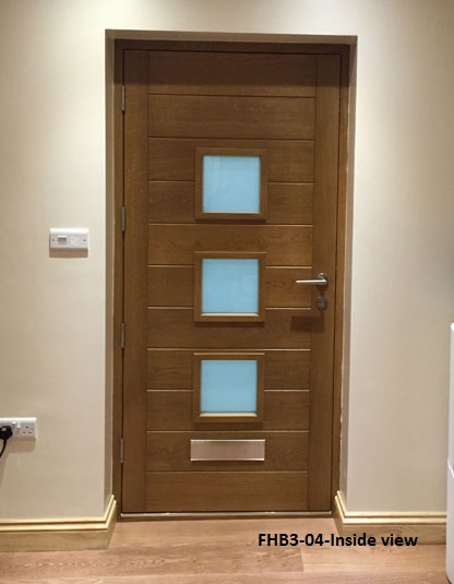 contemporary oak 3 pane door