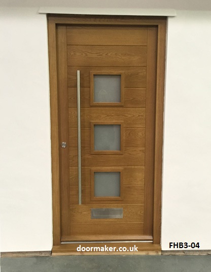contemporary oak 3 pane door
