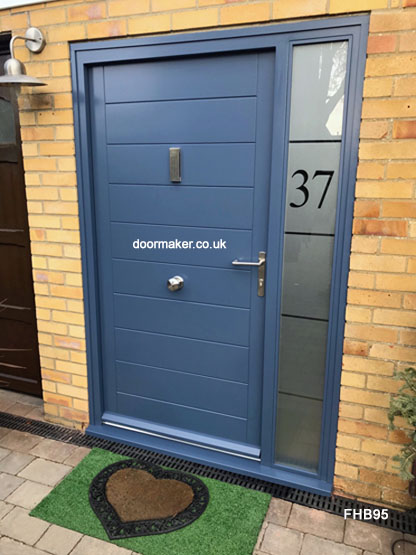 contemporary front door and frame stiffkey blue
