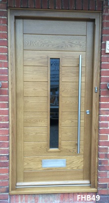 contemporary door with euro handles