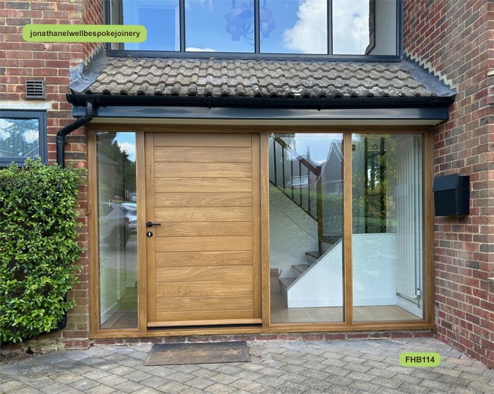 contemporary front door european oak and glass sidelights screens