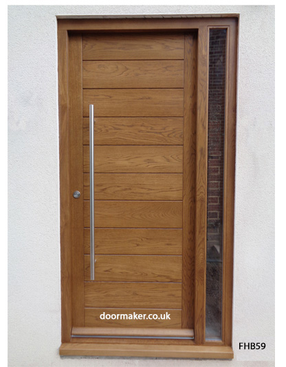 contemporary oak door and frame sidelight