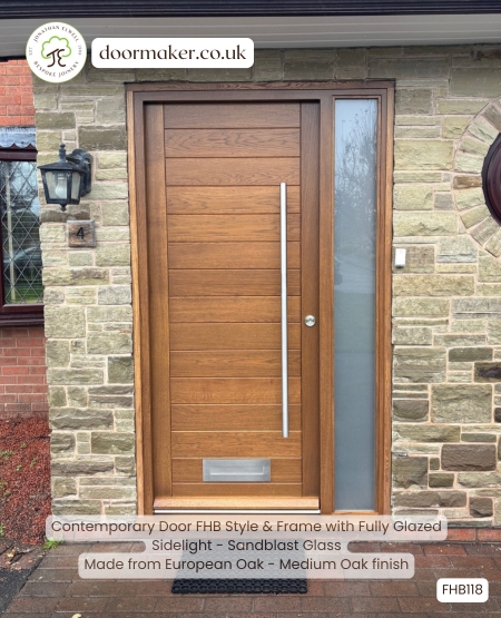 contemporary front door oak long pull handles