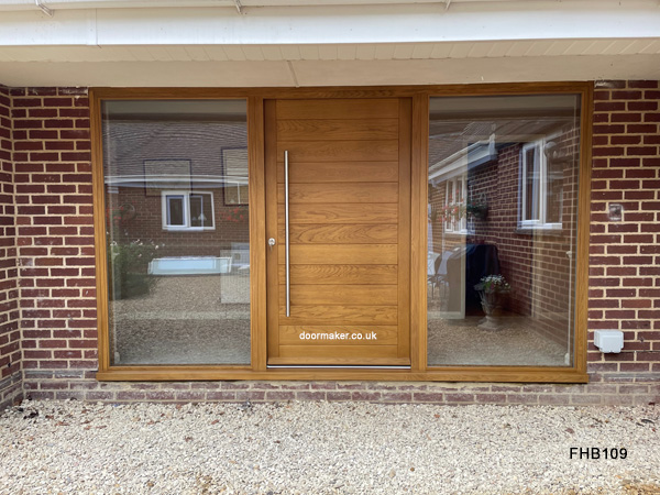 oak contemporary front doors