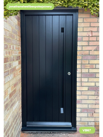 accoya contemporaryf ront door concealed handle black