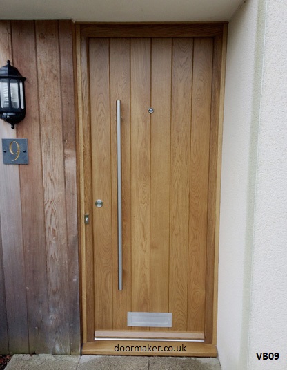 contemporary oak door vertical boards