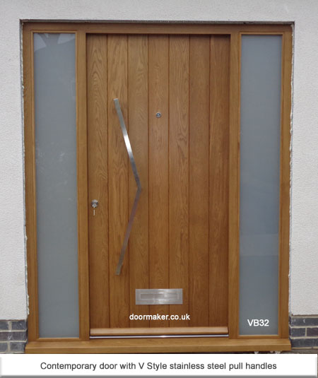 contemporary door v handles