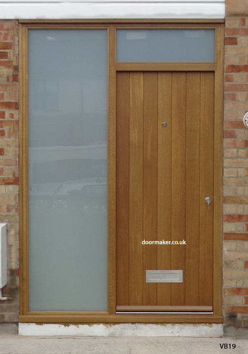 contemporary oak vertical boarded door