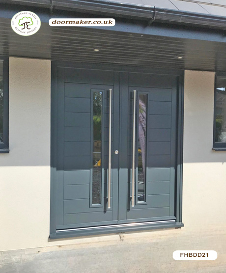 contemporary double doors anthracite