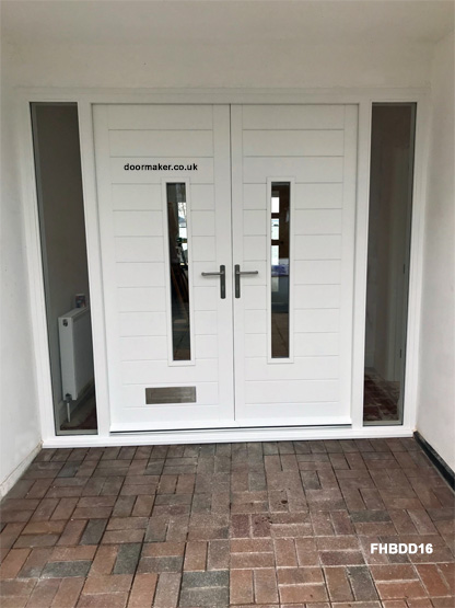 contemporary double doors and frame