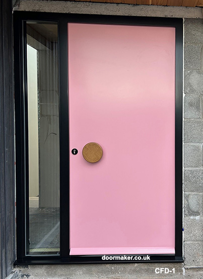 contemporary flush front door light pink bespoke