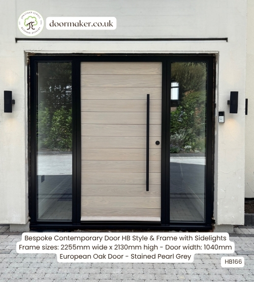 oak door with sidelights pearl grey door contemporary style
