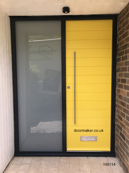 contemporary yellow horizontal door