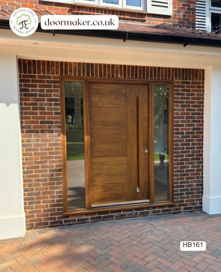contemporary door 5 boards made from iroko