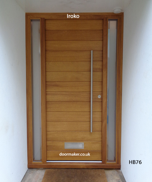 contemporary iroko door