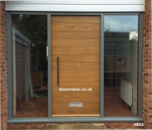 contemporary oak door grey hardwood frame