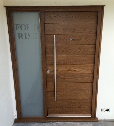 oak contemporary door and frame