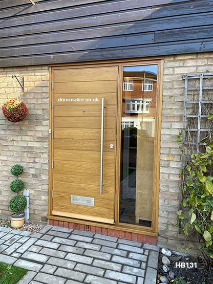 oak contemporary front doors