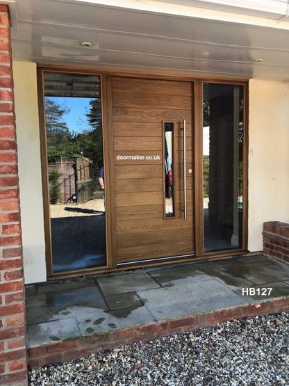 contemporary door with vision light