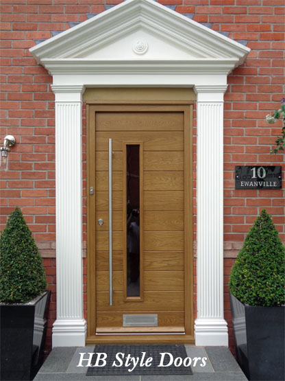 contemporary front doors oak