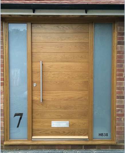 contemporary oak door and frame